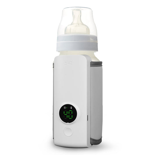 1Pc Portable Bottle Warmer Baby Milk Warmer Milk Formula Warmer for Travel with 6 Heating Levels USB Rechargeable Keep Milk Warm for 5 Hours No Bottle Included